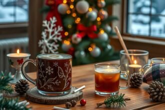 Téli rumos italok, glögg és grog karácsonyi hangulatban