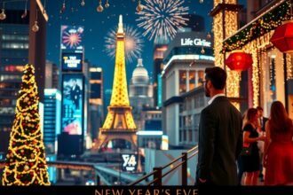 Szilveszteri fotózás a városi ünneplés közepette