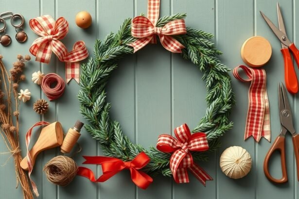 Saját készítésű ajtódísz készítésének kellékei