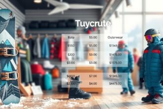 Snowboard felszerelés és téli ruházat árak boltban