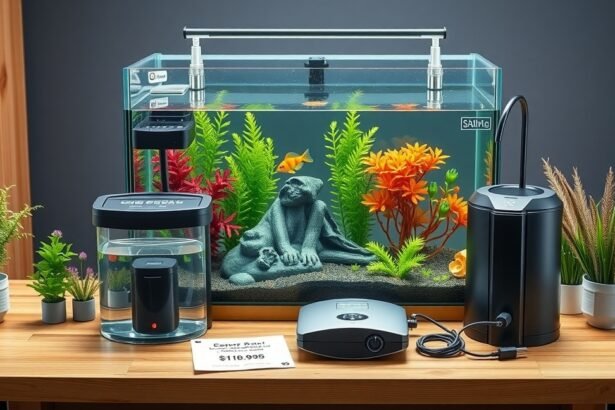 Kezdő akváriumi szett növényekkel és felszerelésekkel