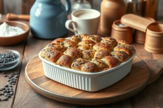 Klasszikus mákos guba házilag elkészítve, ízletes desszert.