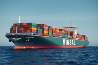 Konténerhajó Kínából érkező szállítmányokhoz