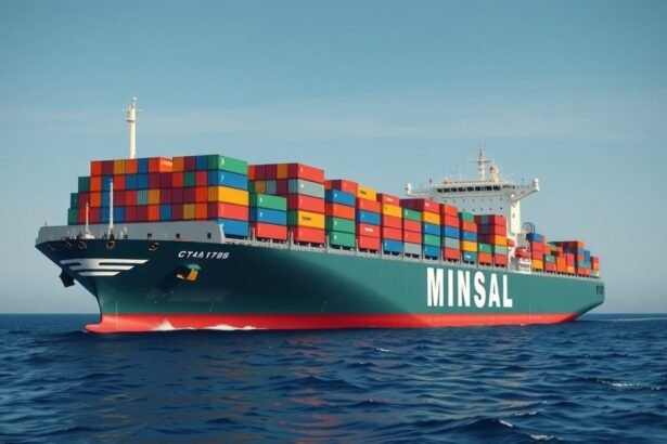 Konténerhajó Kínából érkező szállítmányokhoz