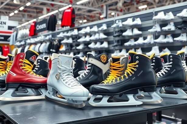 Korcsolyák különböző modellekben sportboltban