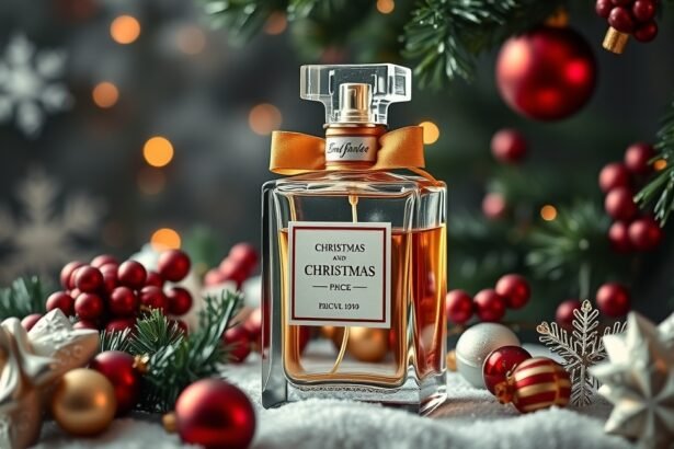 Limitált kiadású karácsonyi parfüm ünnepi dekorációval