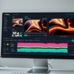 Mesterséges intelligencia alapú videoszerkesztő program képernyője.