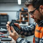 Mobiltelefon akkumulátor cserélés közben folyamat