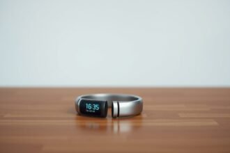 Modern okosgyűrű idő kijelzővel, elegáns dizájnban