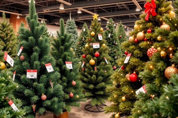 Széles választék műfenyők a karácsonyi dekorációhoz