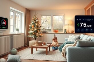 Okosfűtés rendszer működése egy otthonban télen