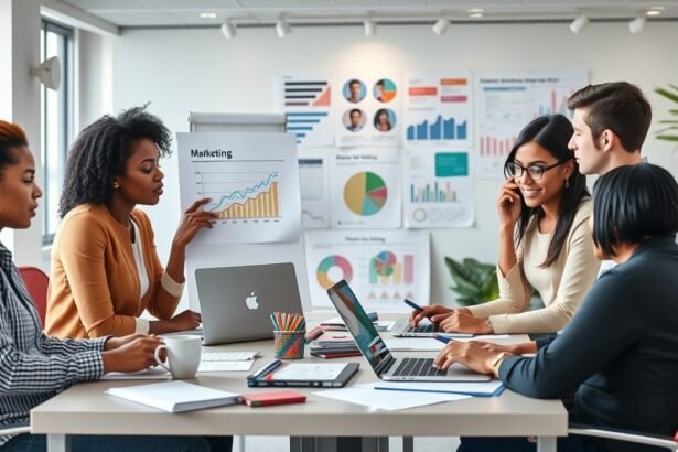 Online marketing kampány tervezése értekezleten