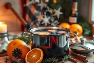 Forralt bor készítése narancs és fűszerek felhasználásával