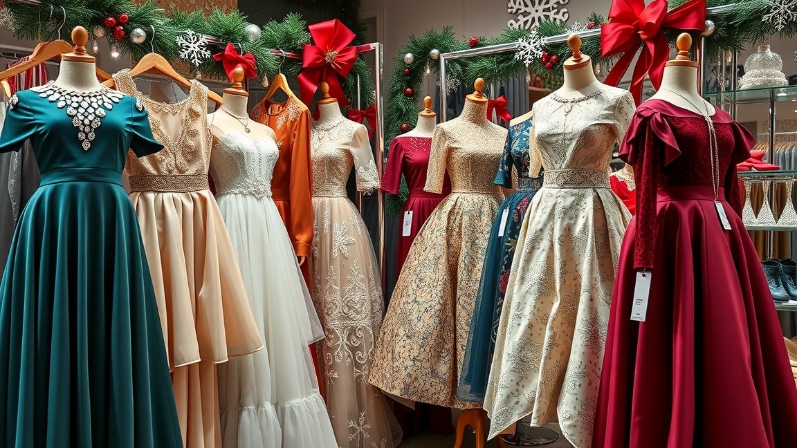 Karácsonyi ruhák különböző stílusokban és színekben