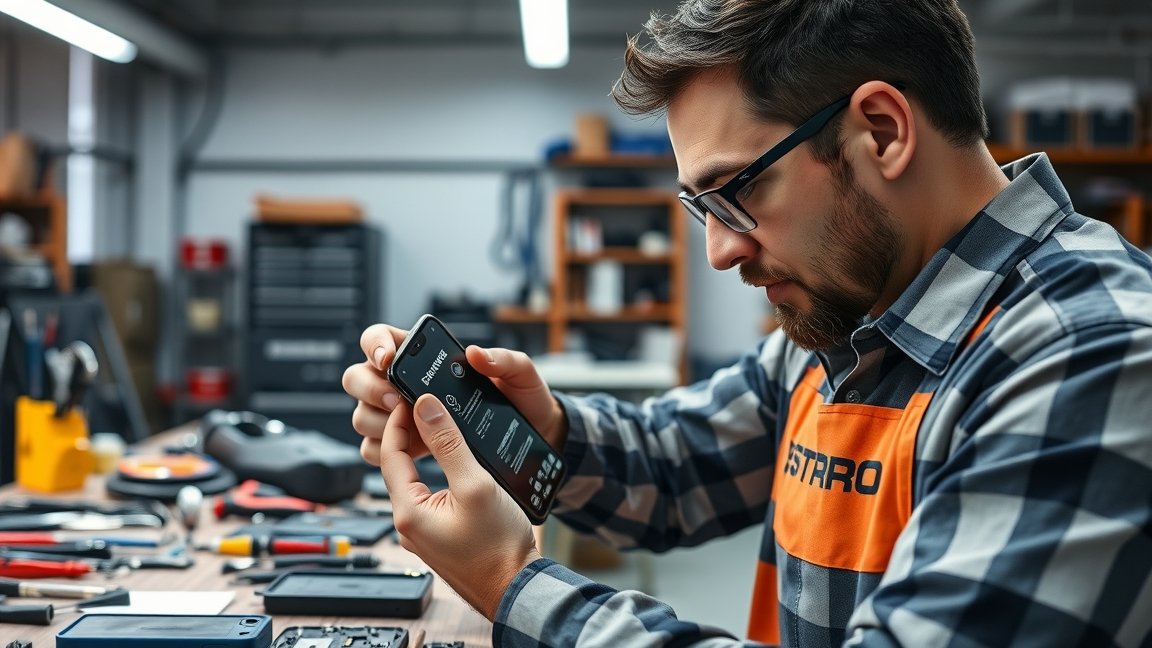 Mobiltelefon akkumulátor cserélés közben folyamat