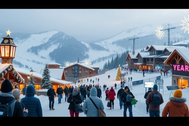 Hőségtől őrült ünneplés szilveszteri sípályán