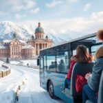 Téli buszos kirándulás gyönyörű hófödte tájak között