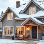 Téli energiatakarékos ház bemutatása hőszigeteléssel és napenergia használattal.