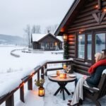 Téli hétvége a Balatonnál, romantikus kabin a hóban