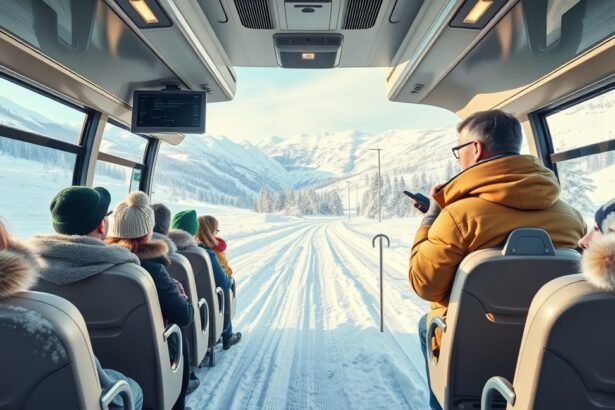 Téli buszos körutazás a hegyek között ülve