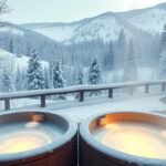 Romantikus téli wellness pihenés jakuzzival a hóban