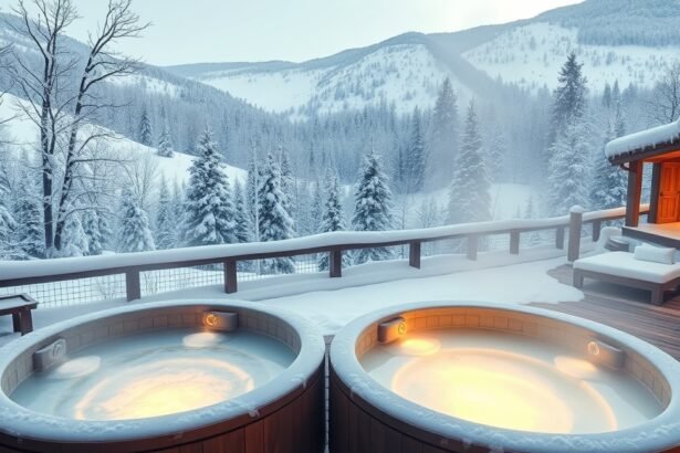 Romantikus téli wellness pihenés jakuzzival a hóban