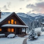 Téli szállás a festői Tátrában, hóval borított tájban.